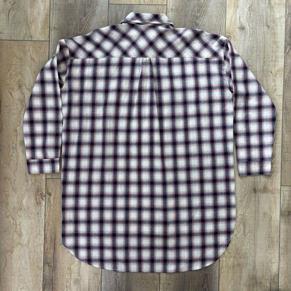 POL Womens Western Pink Plaid Button Down Tunic Size L Rodeo Festival Star Studs - Picture 8 of 13